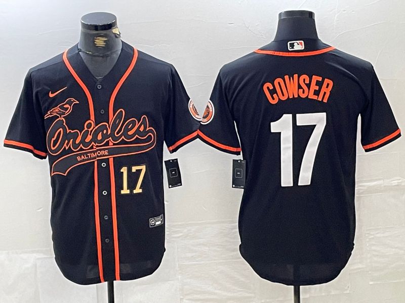 Men Baltimore Orioles #17 Cowser Black Jointly 2024 Nike MLB Jersey style 2->detroit tigers->MLB Jersey